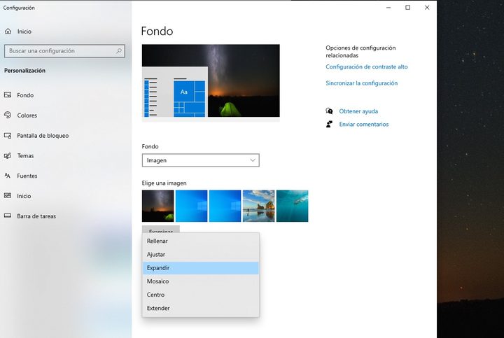 Personalización de fondo de pantalla