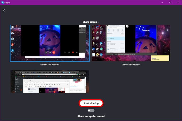 Skype compartir pantalla