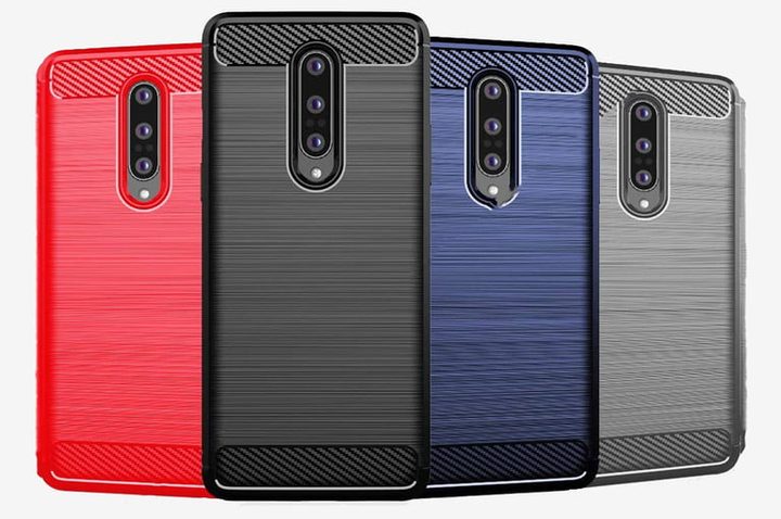 Funda Sucnakp para el teléfono OnePlus 8, en color rojo, negro, azul y gris