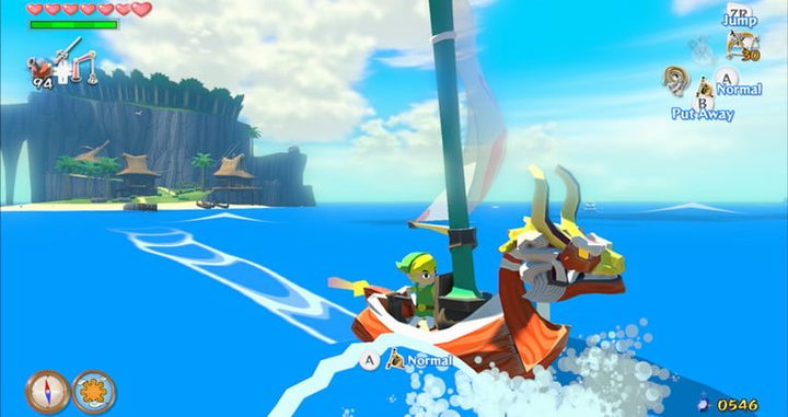 Pantalla del juego The Legend of Zelda: The Wind Waker HD, uno de los mejores juegos para Wii U de todos los tiempos
