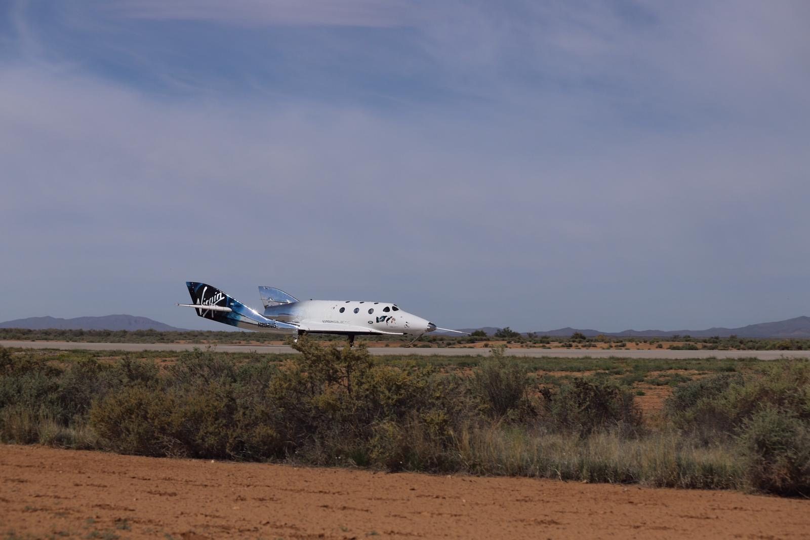 La nave VSS Unity de Virgin Galactic