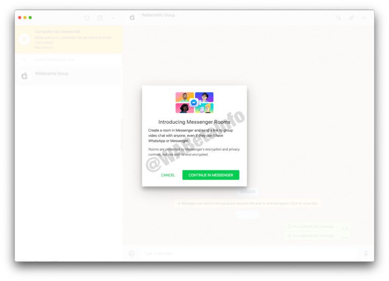 whatsapp integracion messenger rooms facebook videollamadas waweb introduction 768x556