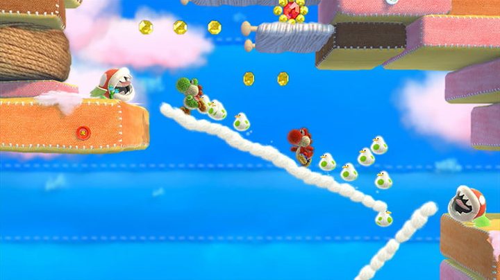 Pantalla del juego Yoshi’s Woolly World, uno de los mejores juegos para Wii U de todos los tiempos