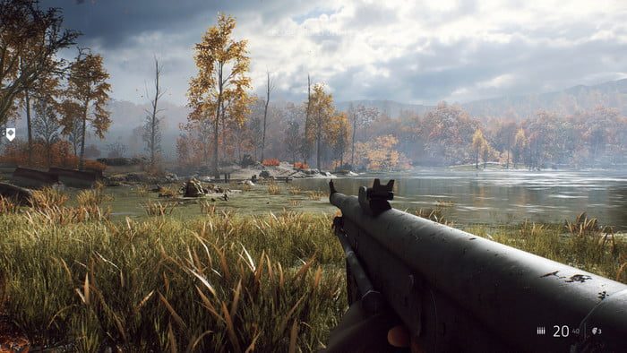 Battlefield V. Misi&oacute;n Pristine Lake. Trazado de rayos Desactivado