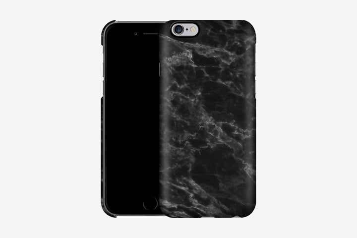 funda Caseable Hard Case con estampado de mármol en negro y blanco