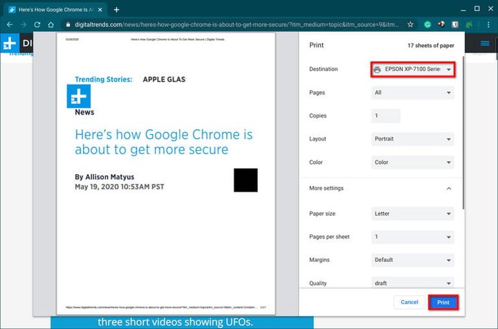 Cómo imprimir desde Chromebook por medio del navegador