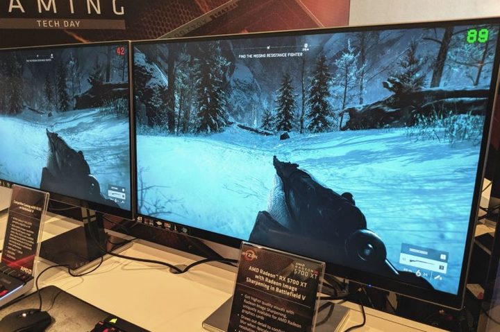 Detalle de como trabaja AMD Radeon Image Sharpening vs. DLSS de Nvidia