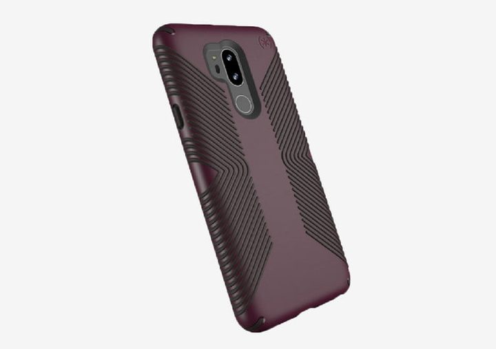 lg g7 con una funda gris