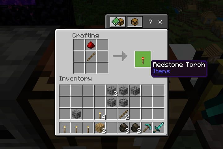 Cómo se hace una antorcha en Minecraft