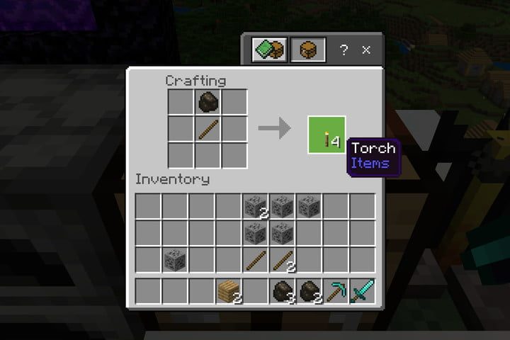 Cómo se hace una antorcha en Minecraft