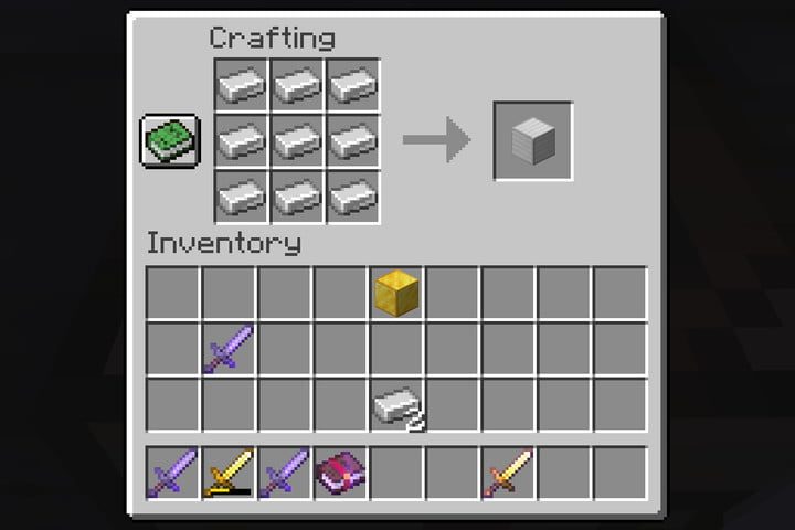 cómo hacer un yunque en Minecraft