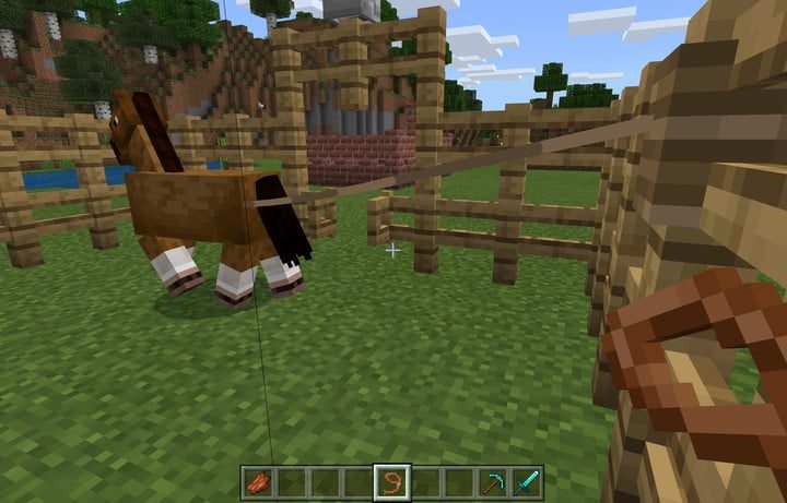 Cómo hacer una rienda en Minecraft para un caballo