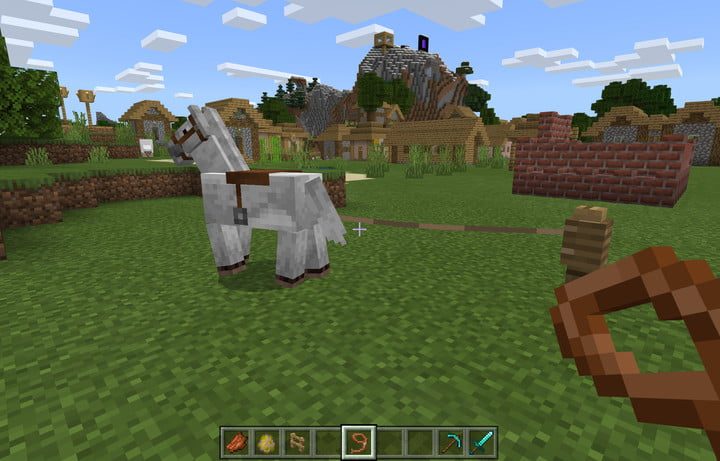 Cómo hacer una rienda en Minecraft para un caballo