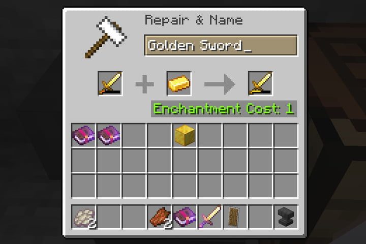 cómo hacer un yunque en Minecraft