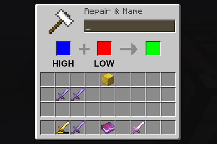 cómo hacer un yunque en Minecraft