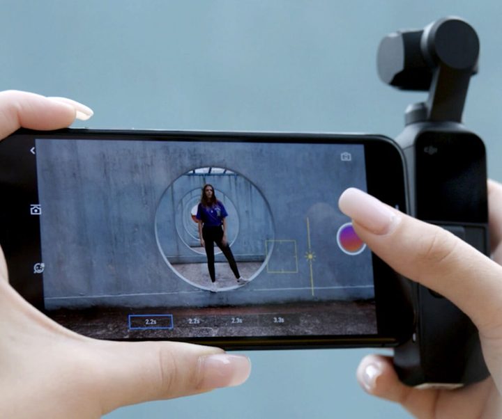 Arte de la cámara de acción Osmo Pocket.