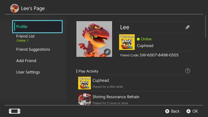 Cómo compartir juegos en Nintendo Switch, paso 2