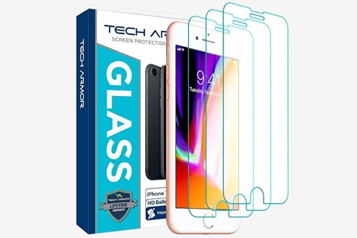 protector de pantalla Tech Armor Ballistic Glass Screen Protector – Triple Pack