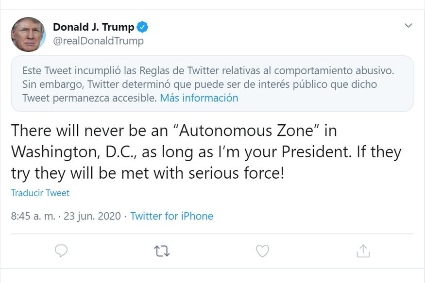 Twitter desnuda “contenido alterado” publicado por Trump