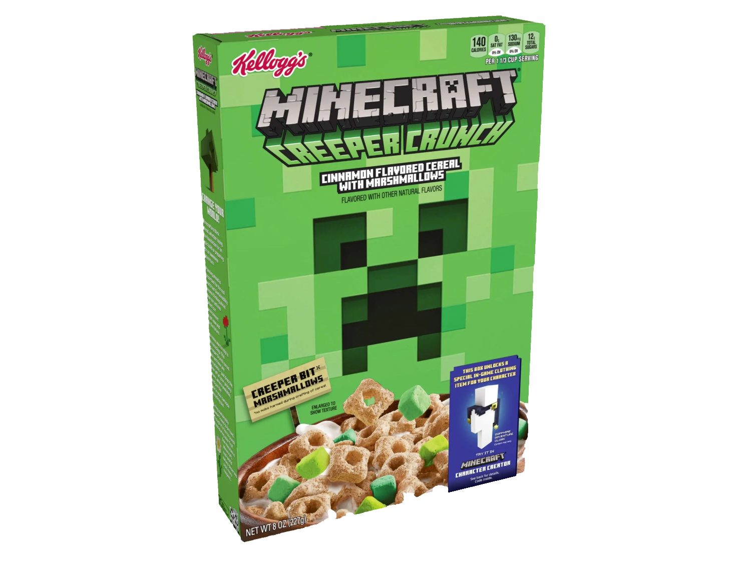 Una caja de cereal de Minecraft