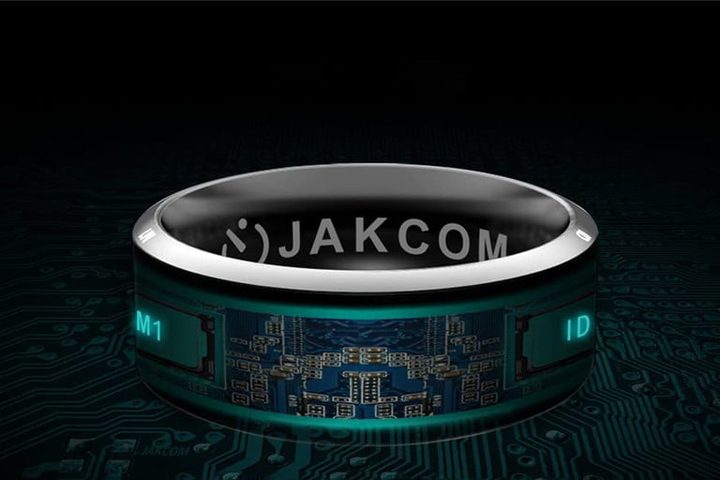 anillo Leagway R3 Smart Ring, negro con detalles en verde