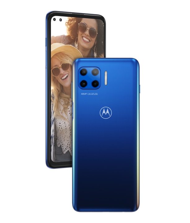 Motorola Moto G 5G Plus visto por la parte frontal y la pantalla