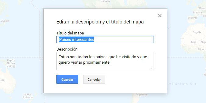 Interfaz principal de My Maps