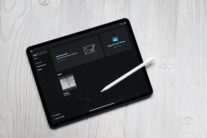 Photoshop para iPad usando un menú lateral 3