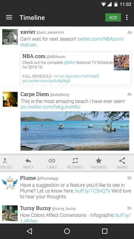 aplicaciones para twitter plume for twitter2 610x1085