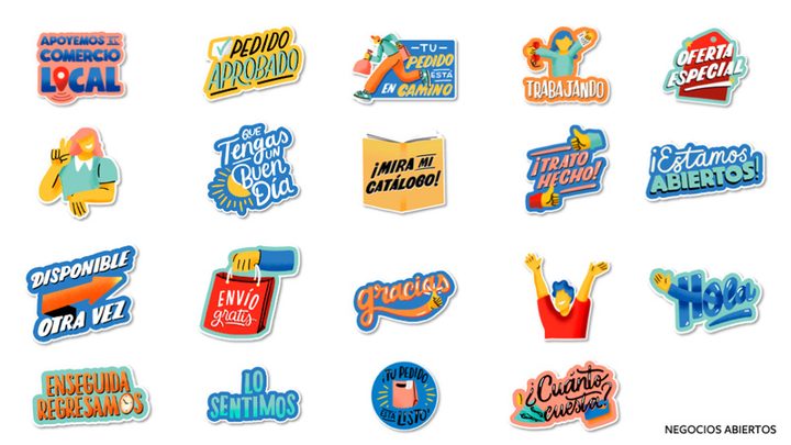 Paquete de stickers para WhatsApp Business