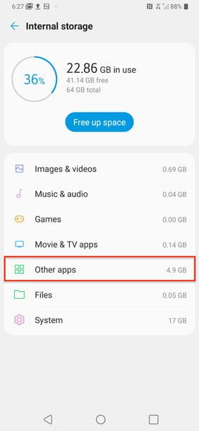 como acelerar tu telefono android storage2 610x610