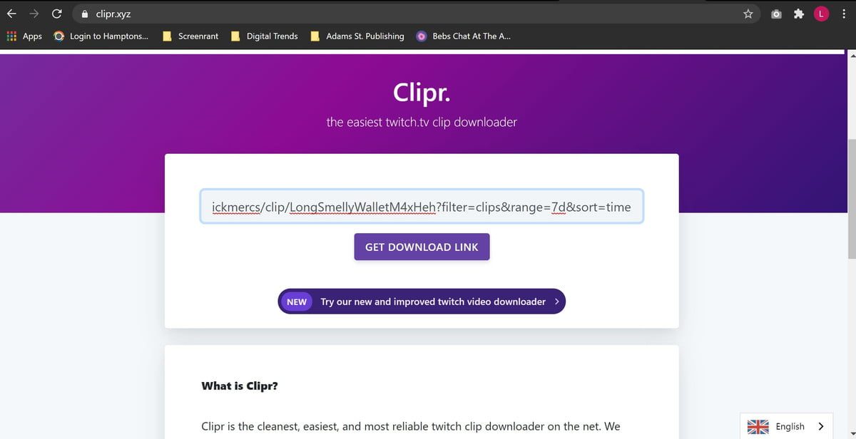 Cómo descargar clips de Twitch con Clipr