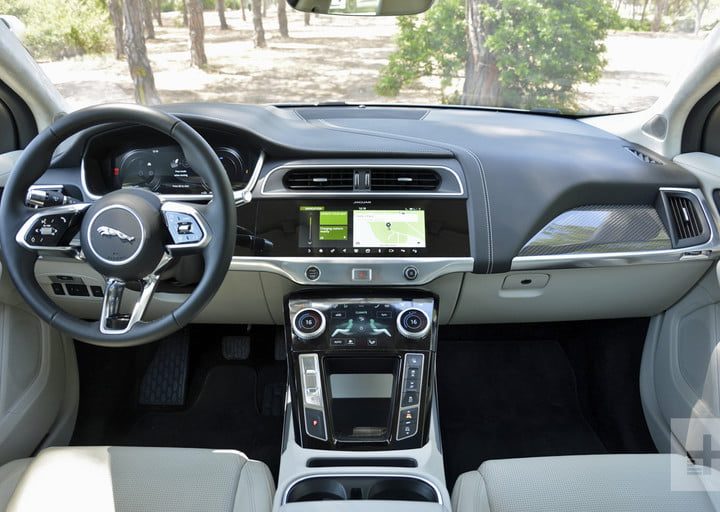 Interior de Jaguar para comparar el Audi E-Tron vs. Jaguar I-Pace