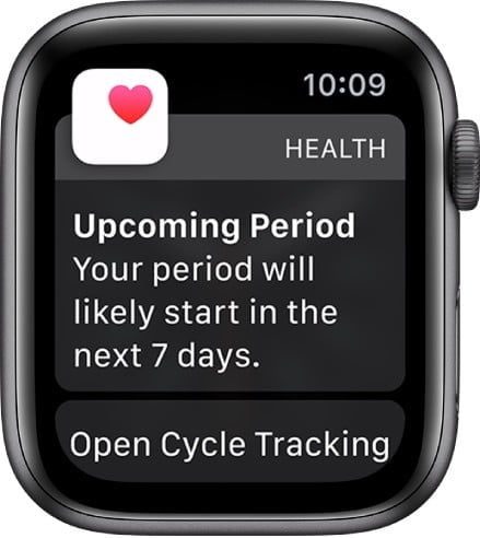 Cómo realizar el seguimiento del período con el Apple Watch