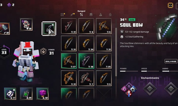 Minecraft Dungeons: lista completa de armas y armaduras