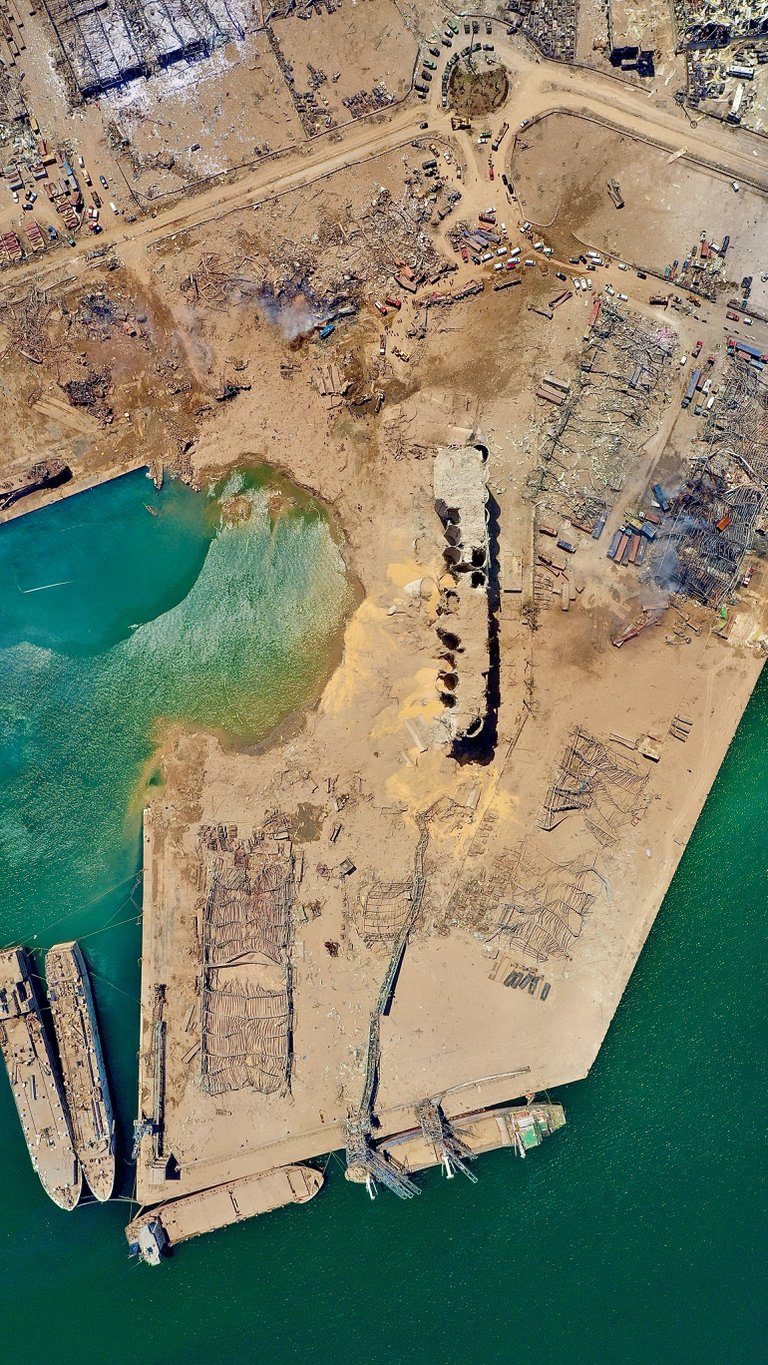 beirut antes despues imagenes satelitales desde el aire