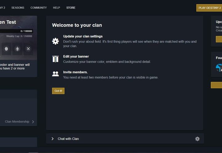 Cómo crear un clan en Destiny 2 y a dónde debes ir desde allí