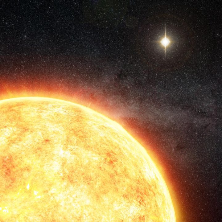 Ilustración de dos estrellas del Sistema Solar