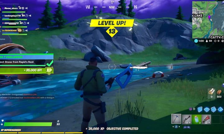 Desafío de la semana 7 de la temporada 3 de Fortnite: dónde recolectar piedras en Rapid's Rest