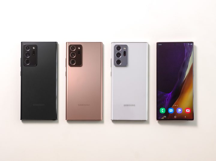 La familia de los teléfonos Galaxy 20 Note y Galaxy 20 Note Ultra