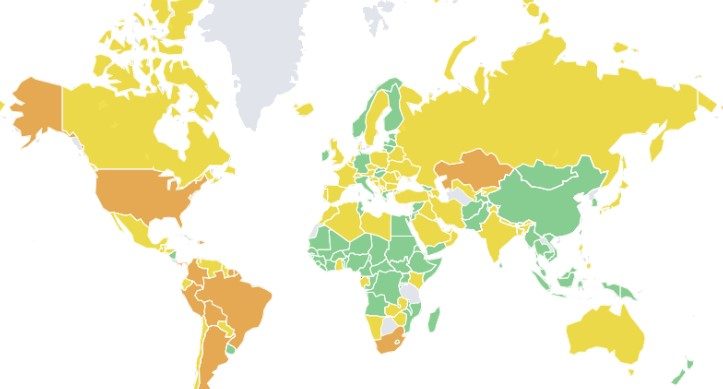 mapa de riesgo de covid-19 de harvard