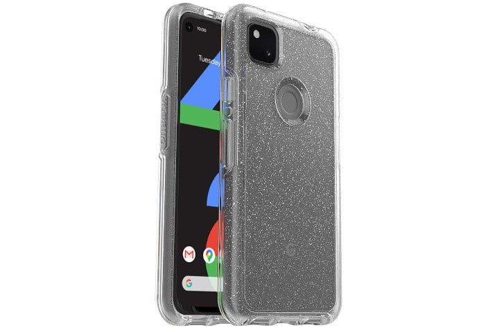 funda Otterbox Symmetry Clear Stardust Glitter Case en color gris brillante