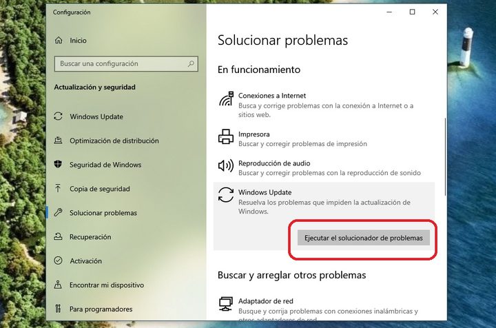 Solucionar de problemas windows 10 para una instalación de Windows 10