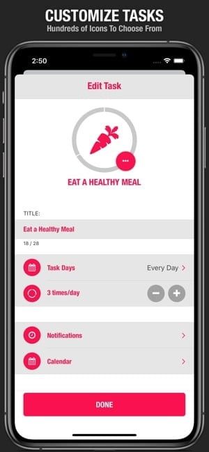 aplicaciones salud bienestar streaks app customize tasks screenshot 2 300x649
