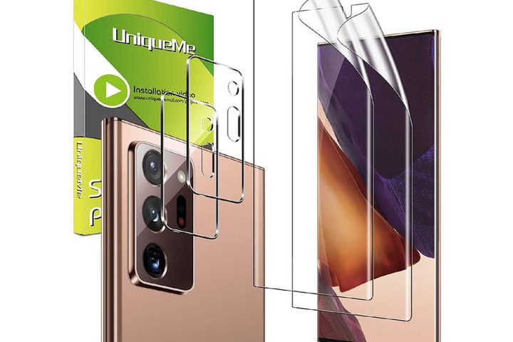 protector de pantalla y de cámara UniqueMe Screen Protector and Camera Lens Kit