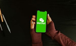 La aplicación WeChat en un iPhone