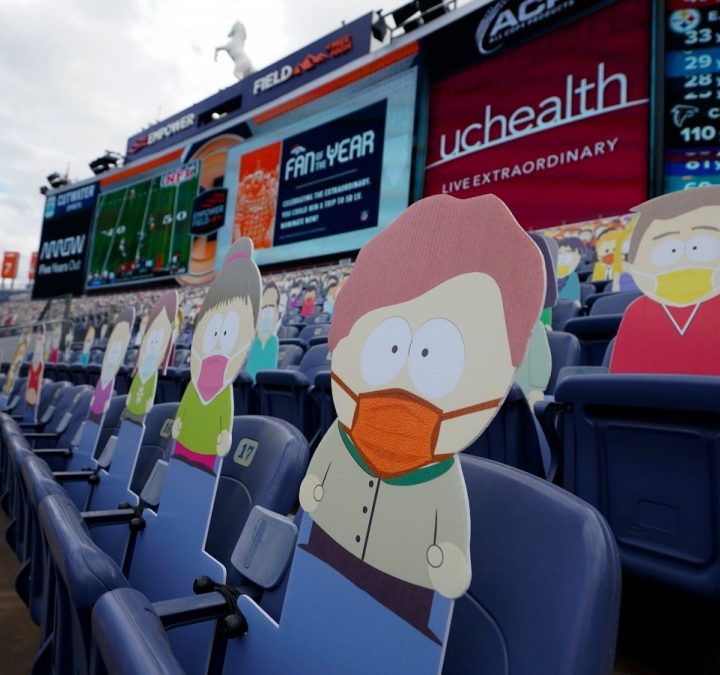 Estadio en Denver "adornado" con imágenes de los personajes de South Park.