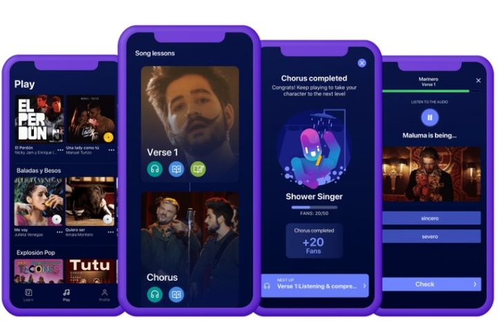 Interfaz de la app Lirica