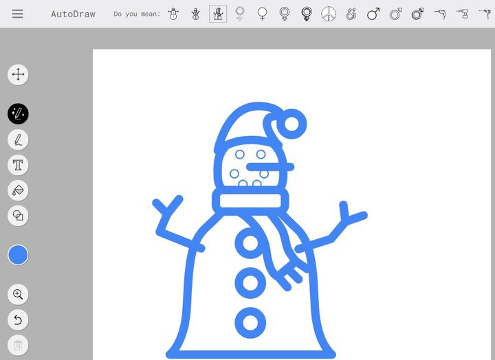 Interfaz de AutoDraw