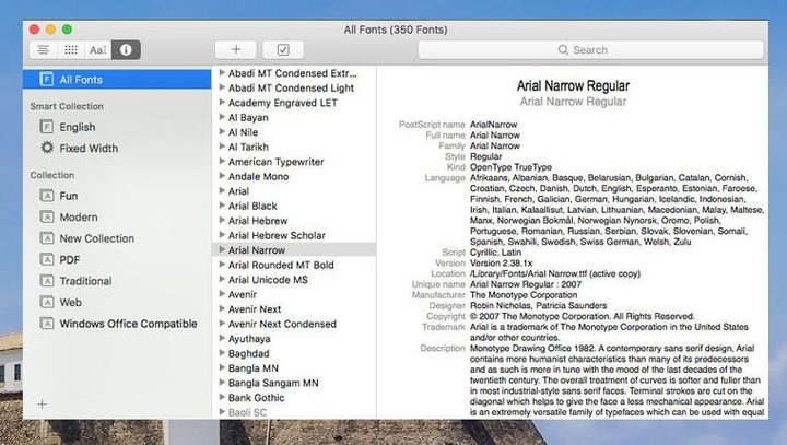 Instalación directa con Catálogo Tipográfico para aprender cómo instalar fuentes en Mac